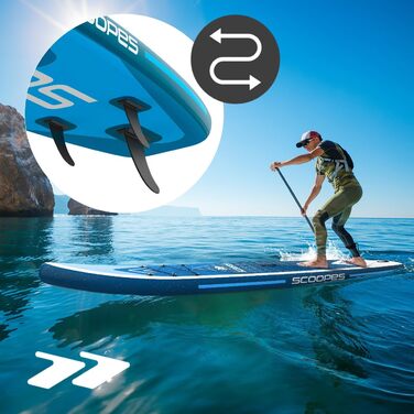 Надувний SUP дошка MalTec 320x81x15 для SUP та каякінгу, з сидінням, комплектом (насос, сумка), до 150 кг, блакитна