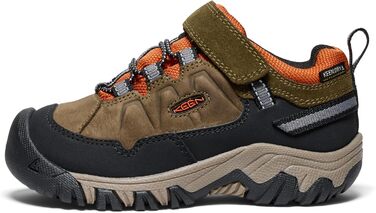 KEEN Targhee 4 Low - Водонепроникні трекінгові черевики для дітей (Dark Olive Gold Flame, 32/33 EU)