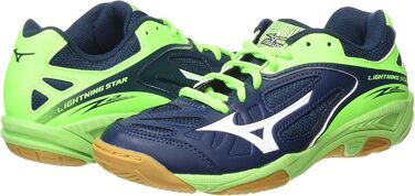 Дитячі спортивні кросівки Mizuno Lightning Star Z2 для залу, розмір 42 2/3 (34 EU), блакитний, білий, зелений
