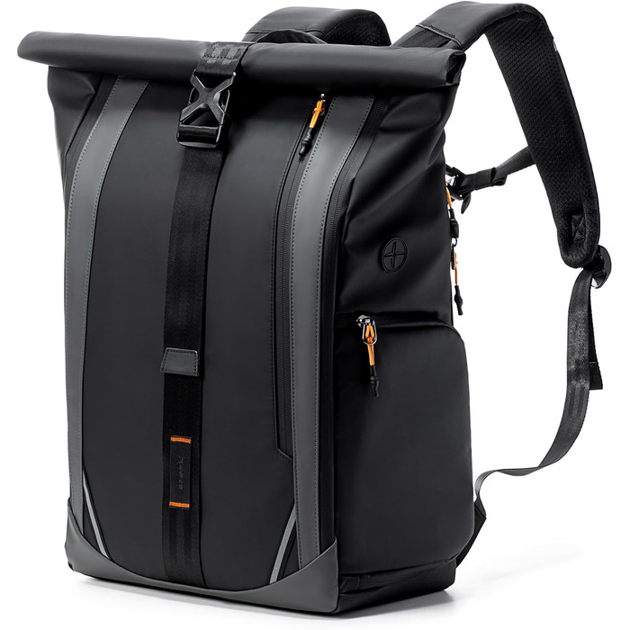Рюкзак Inateck RollTop для ноутбука 22–26,8 л з водонепроникною блискавкою та відкриттям на 180°, для роботи, подорожей, навчання