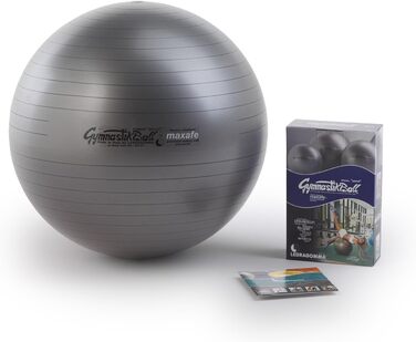 Гімнастичний м'яч Ledragomma Original Pezzi MAXAFE, чорний, 75 см