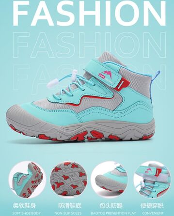 Дитячі трекінгові черевики Barefoot для хлопчиків та дівчаток, Zero Drop, широка передня частина, легкі, дихаючі, підошва не слизька, розміри 28-37 EU (05 Темно-синій, 32 EU)