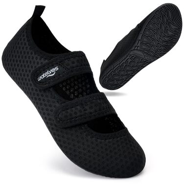 Шкарпетки для плавання та водних видів спорту WateLves - чоловічі та жіночі, швидковисихаючі, дихаючі, чорні, 42/43 EU