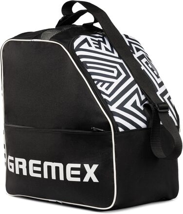 Чохол для лижних черевиків з відділенням для шолома - Водонепроникний рюкзак для лижних черевиків та шолома. Міцний завдяки титановим швам. Зручний для транспортування, подорожей та захисту спорядження. Чорний + Білий