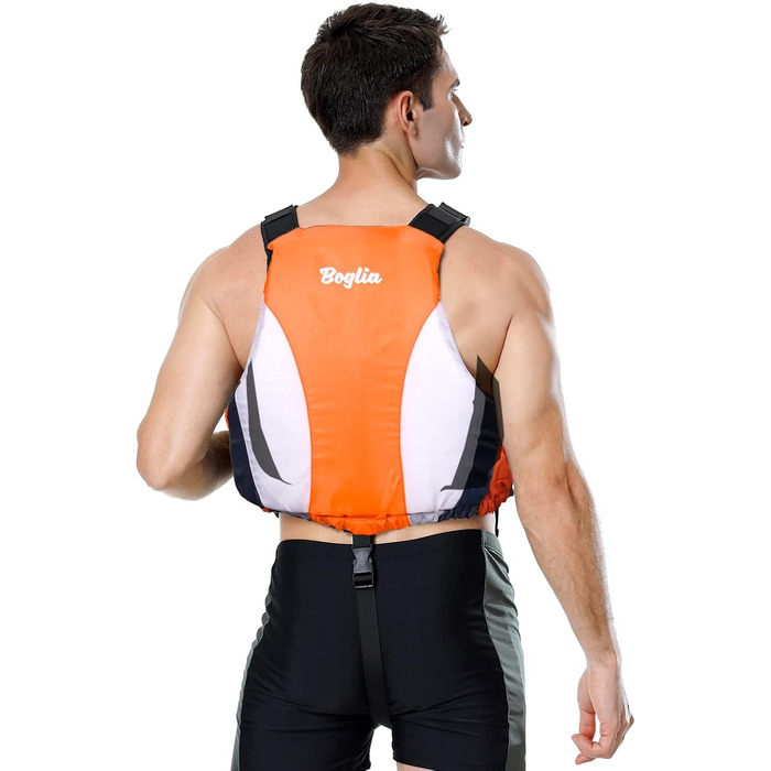 Спасальний жилет Zeraty для дорослих XL/XXL, помаранчевий. Підходить для риболовлі, вітрильного спорту, серфінгу, катання на човні та каяках.