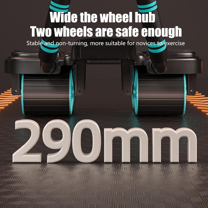 Колесо для пресу Ab Roller Wheel, тренажер для пресу з 4 колесами, для зміцнення м'язів кора, автоматичний відскок, чорний