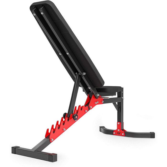 Регульована лавка для жиму Marbo Sport MH-L115, універсальна фітнес-лавка, чорна, для тренажерного залу