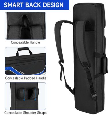 Сумка для більярду Biardqueue на 4 кия та 5 куль, чорна, велика