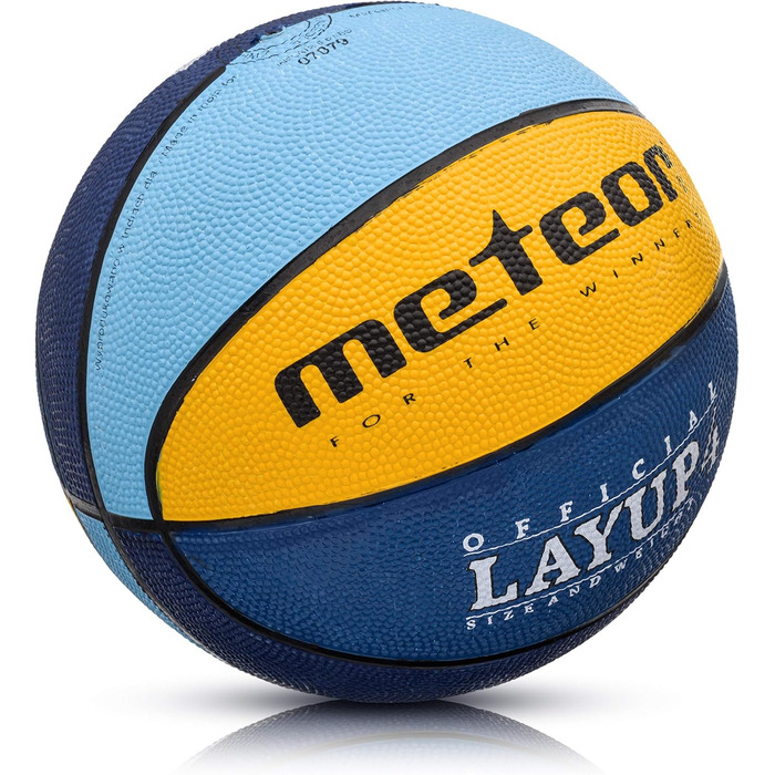 Дитячий баскетбольний м'яч Meteor Layup Kinder Mini #4 (4-8 років) - синій, жовтий, зелений