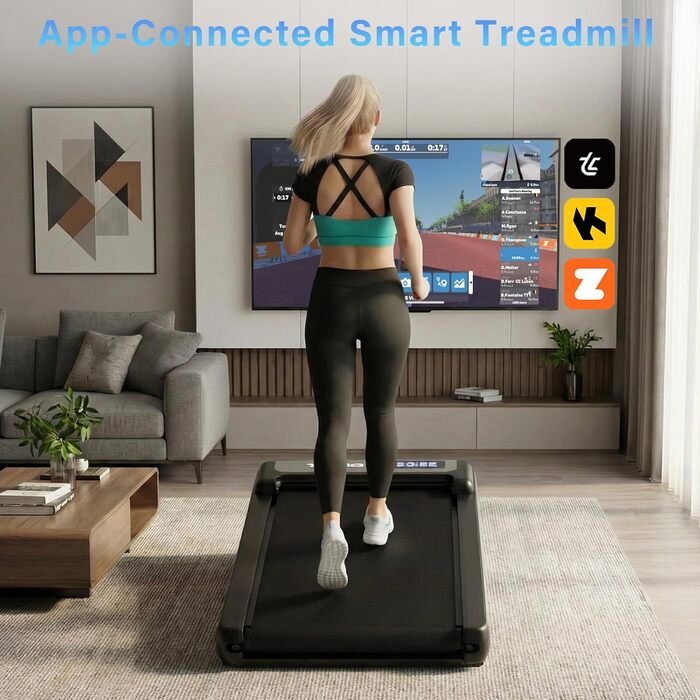 Компактна доріжка для ходьби TODO Walking Pad з нахилом для дому та офісу, швидкість 1–6 км/год, срібляста