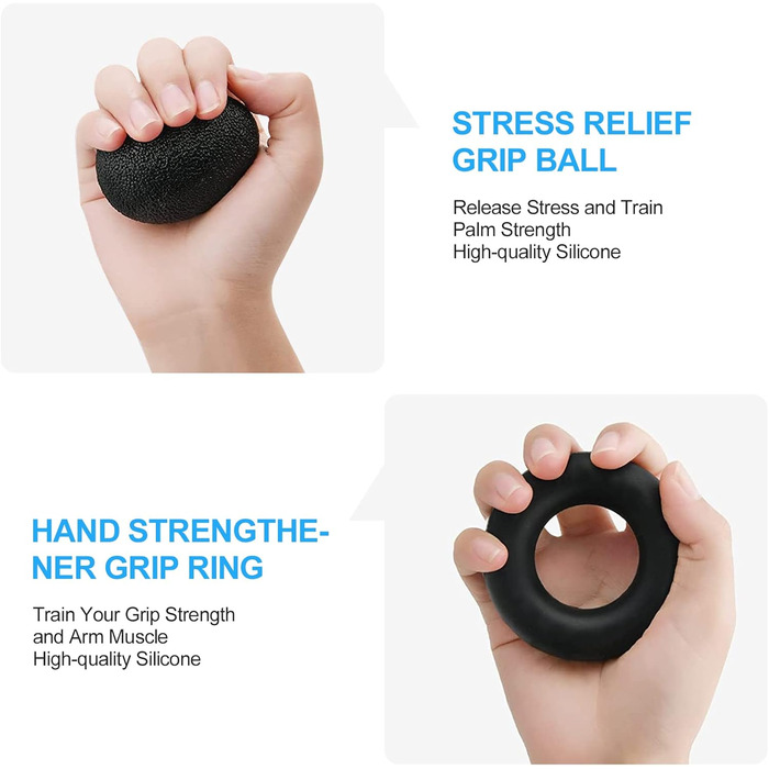 Набір Handtrainer Newaner: тренажери для рук, пальців та передпліччя (5 шт.)