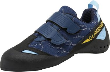 Кріпильні черевики для скелелазіння: чоловічі, жіночі, дитячі. Для початківців та професіоналів. Блакитний колір, розмір 44 EU.