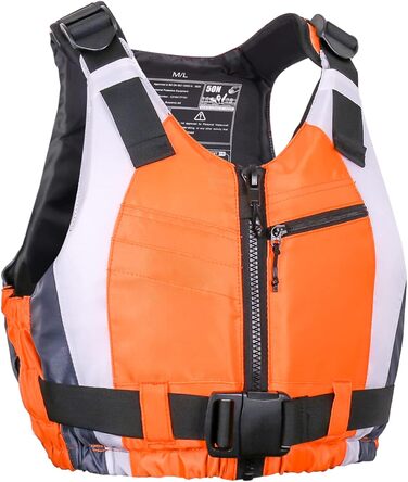 Жилет рятувальний Zeraty для дорослих: для риболовлі, катання на човні, каякінгу та водних видів спорту (M/L, помаранчевий)