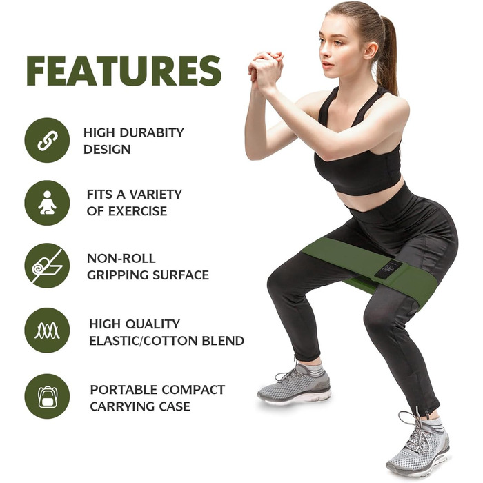 Гумові еластичні стрічки для фітнесу CFX Resistance Hip Bands (3 рівні опору) - для йоги, силових тренувань, підтримки та розігріву