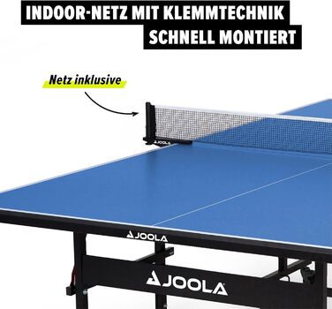 Стіл для настільного тенісу JOOLA Inside, складаний, для приміщень, 274x152,5x76 см, з сіткою, швидке складання