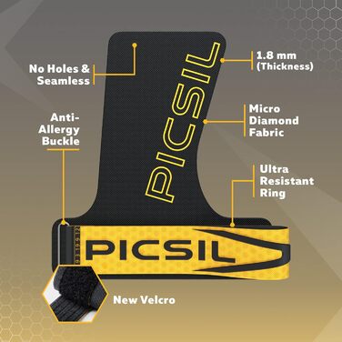 Тренувальні рукавички PICSIL Golden Eagle без дірок, для кроссфіту, фітнесу, боксу, важкої атлетики, проти мозолів, підвищене збереження магнію, безпальцеві
