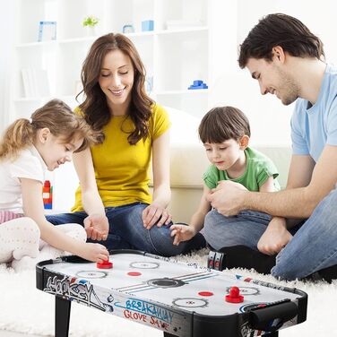 Airhockey стіл DREAMADE 42 дюйми з LED-рахунком та аксесуарами для дітей та дорослих