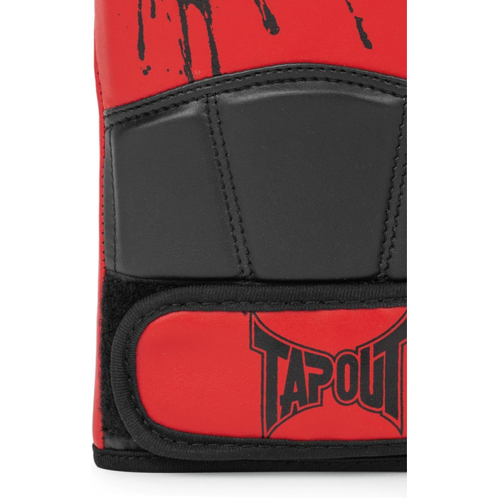 Боксерські рукавички Tapout Cerritos зі шкірозамінника, червоно-чорні, 12 унцій