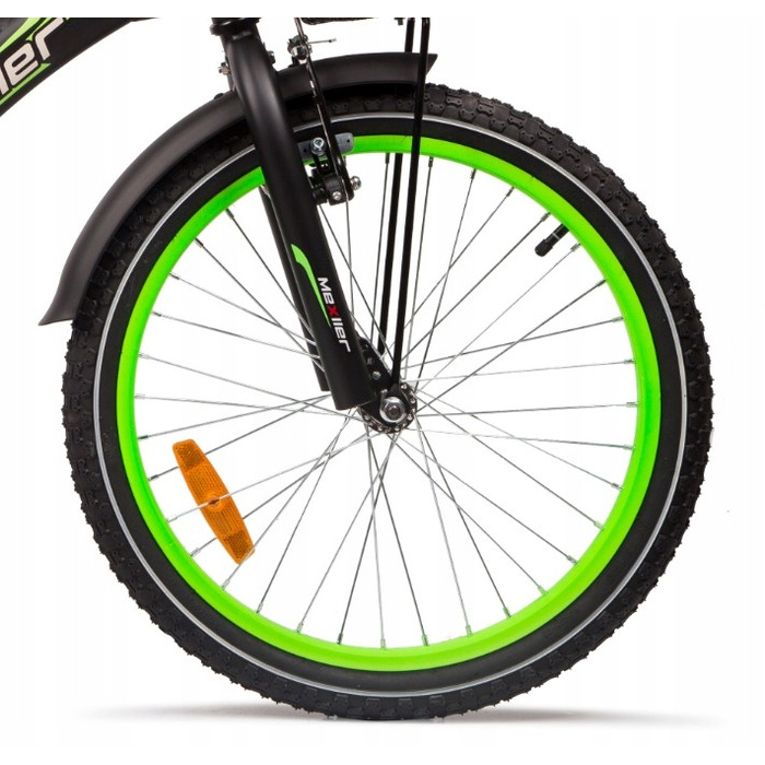 Дитячий велосипед Mexller BMX 20 дюймів, синій, з додатковими колесами