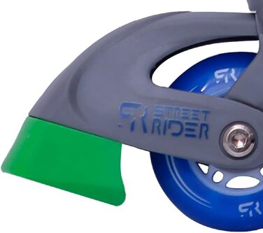 Дитячі ролики Street Rider Inlineskates, регульовані 31-34, зелено-блакитні, Alurahmen, ABEC 7