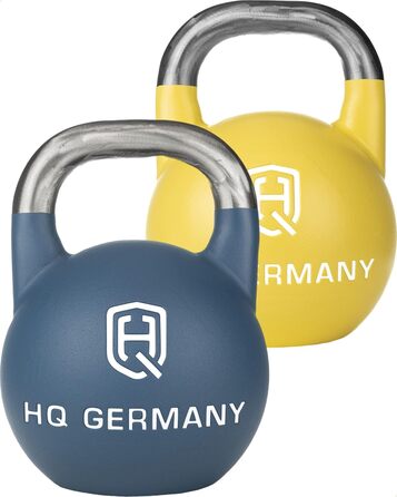 Гиря HQ Germany Competition 8-36 кг, набір, неіржавна сталь, ергономічна ручка, порошкове покриття, ±200 г допуск