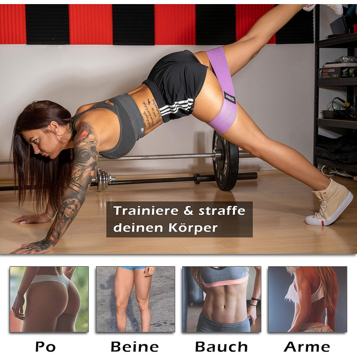 Стрічки для фітнесу Raigeki Fitness: набір з 3 шт. для силових тренувань, стегон та сідниць (Loop Resistance Bands)