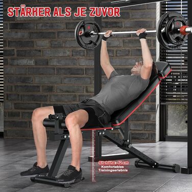 Регульована лава для тренувань XDDIAS з блоком для згинання ніг та підтримуючим валиком, до 410 кг, 10 положень спинки, для дому, багатофункціональна