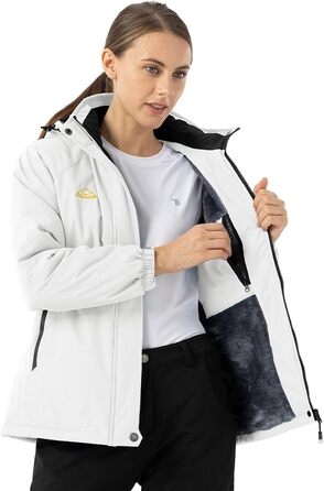 Жіноча зимова куртка Ysento: водонепроникна, софтшел, тепла, вітрозахисна, для сноуборду та активного відпочинку (біла, розмір S)
