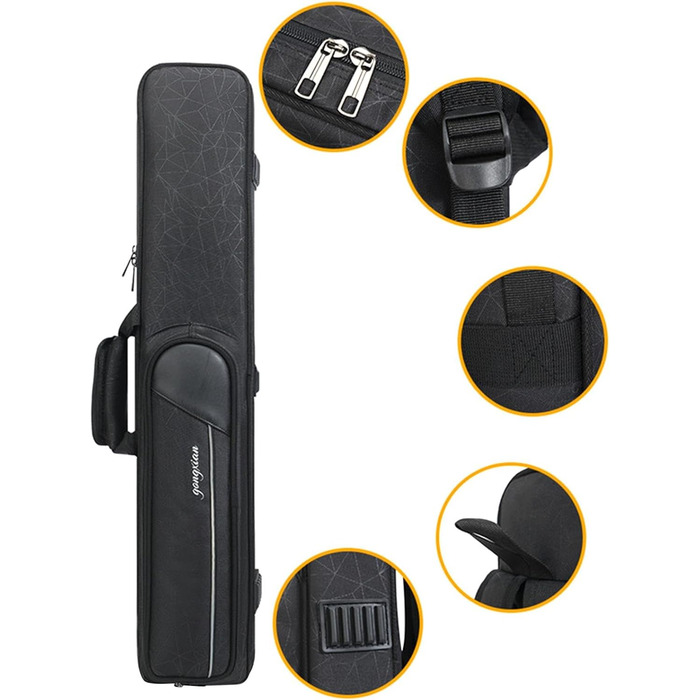 Чохол для бильярдної кулі (кия) з оксфордської тканини, чорний. Зручний для зберігання та перенесення кия для більярдного столу. Підходить для клубів та дому.