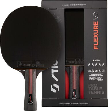 Набір для настільного тенісу STIGA Flexure V2: 5-зіркове дерево, ITTF, STAR5, ергономічна ручка, для атакуючих гравців