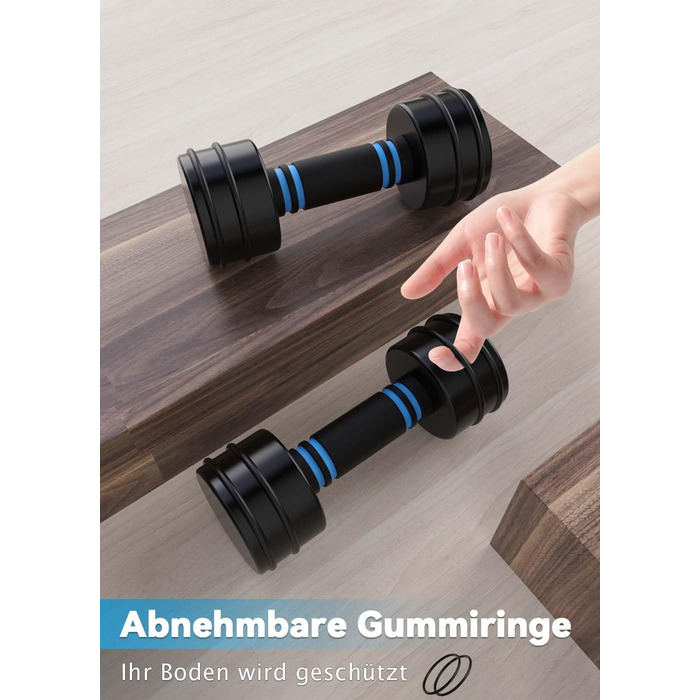 Сталеві гантелі Northdeer STAHL - компактні регульовані гантелі 2,5кг, 5кг, 7,5кг, 10кг з пінополіуретановим грифом - інноваційні чорні сталеві гантелі для дому 2шт x 2,5кг (Чорний - 2 шт.)