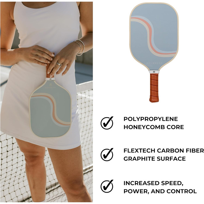 Плече Пікбол Holbrook Performance з карбону, графітове покриття, Polypropylen, Day N' Night (з відмоткою)