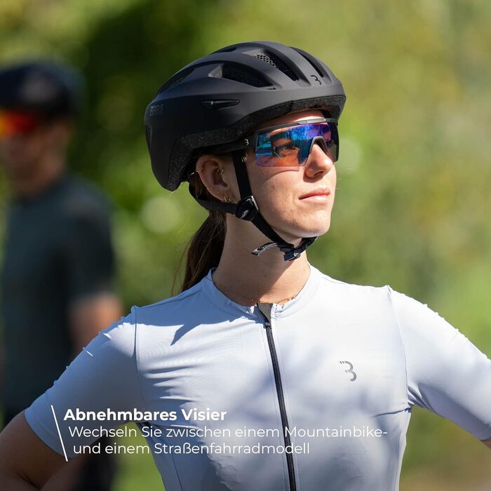 Велошолом BBB Cycling Condor 2.0 для чоловіків і жінок, знімний козирок, матовий чорний, MTB і шосе, розмір M (52-58 см) + чохол для транспортування