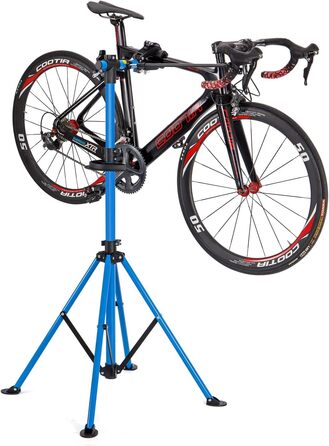 Підставка для ремонту велосипедів CXWXC - професійна, поворотна, складна, до 30 кг, з підсвічуванням та магнітним відсіком (Bleu)