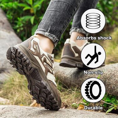 Чоловічі трекінгові черевики для хайкінгу та кемпінгу, 44 EU, бежево-коричневі