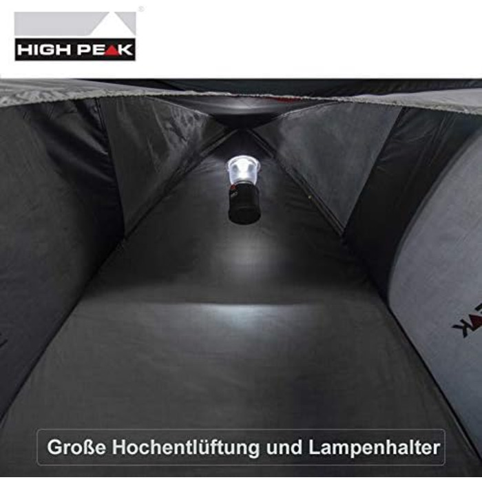 Купол-намет High Peak Monodome XL: намет для кемпінгу на 4 особи, іглу, фестивальний намет з підлогою, чорний