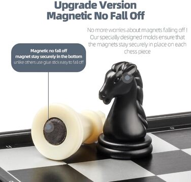 Магнітне туристичне шахове поле Vikutu, 15 см, портативне, мініатюрне, кишенькове