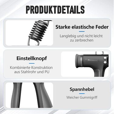 Електронний тренажер для зміцнення хвата з підрахунком, тренажер зап'ястя, для розвитку сили хвата, регульований опір 5-60 кг, чорний