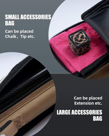 Кейс для більярдних київ CRICAL, 2 x 2 жорсткі кишені для снукеру, з штучної шкіри/оксфордської тканини, жовтий