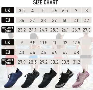 Взуття для плавання та відпочинку WateLves: аквашузи для чоловіків та жінок, для серфінгу, дайвінгу, фітнесу (39 EU, чорний)