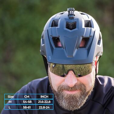 Велосипедний шолом BBB Cycling Nanga для MTB, з великим козирком і кріпленням для камери, чорний матовий, M (54-58 см), унісекс