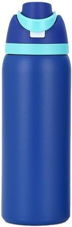 32oz ізольована пляшка з нержавіючої сталі з трубочкою, синя, для води, BPA-free, герметична, для спорту та подорожей