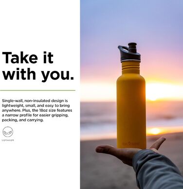 Термобутилка Klean Kanteen Classic 532 мл вузька, золота