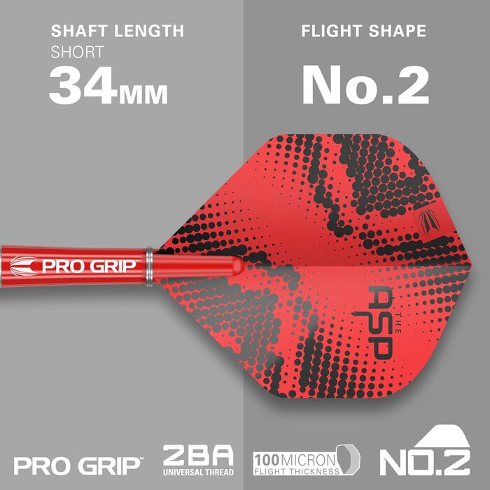 Набір сталевих дротиків Nathan Aspinall 22/23/24 г Tungsten (Вольфрам) - 9 Pro Grip Shafts, 9 Pro Ultra Flights, чохол для дротиків та аксесуари