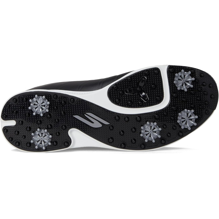 Чоловічі гольф-туфлі Skechers Tempo, водонепроникні, легкі, чорно-білі (45 EU, широка колодка)