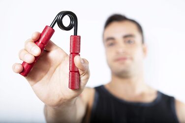 Тренажер для кисті RPM Power PowerGripper металевий, 200 фунтів, для зміцнення кистей, зап'ясть і передпліччя, червоний