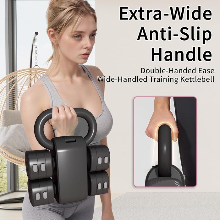 Регульований набір гантелей з кулькою, 4 в 1 (2,5 кг, 3,5 кг, 4,5 кг, 5,5 кг) для жінок, 2 шт. для домашнього фітнесу, тренувань, зелений (чорний)