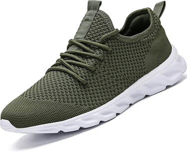 Чоловічі кросівки для бігу та фітнесу Walkingschuhe (Зелені, 47 EU) - Легкі дихаючі спортивні кросівки для вулиці, залу, тенісу, джоггінгу