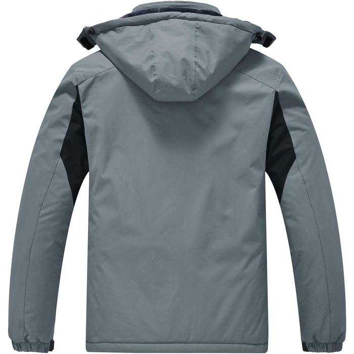 Чоловіча зимова куртка для туризму та активного відпочинку з капюшоном (Сірий, XL)