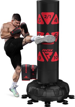 RDX 6FT 150 кг стоячий боксерський мішок для дорослих з рукавичками XXL, набір для боксу, кікбоксингу, ММА, тайського боксу, з присоскою